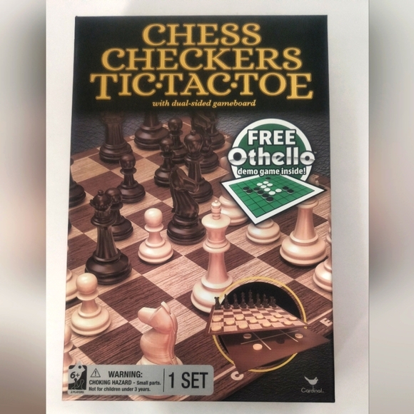 New Chess / Checkers / Tic Tac Toe Set - Picture 1 of 5